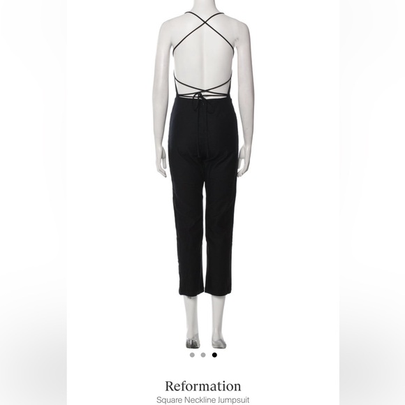 Reformation Linen Jumpsuit, size 4, Black, NWOT - Picture 3 of 7